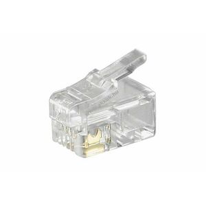 Goobay RJ10 (4P4C) krimpelhető telefon csatlakozó lapos kábelhez, árnyékolatlan kép