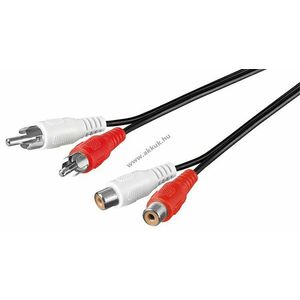 Goobay sztereó RCA hosszabbító kábel 2x RCA dugó 2x RCA aljzat 10m kép