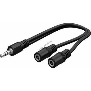 Goobay Audio Y-adapter kábel 3, 5mm sztereó jack dugó > 2x jack aljzat 0, 2m kép