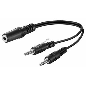 Goobay Y audio adapter 3, 5mm 1x sztereó aljzat > 2x mono dugó 0, 2m kép