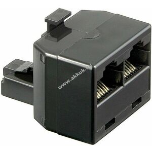 Goobay ISDN-T adapter RJ45 dugó (8P8C) > 2x RJ45 aljzat (8P8C) fekete kép