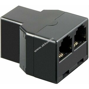 Goobay ISDN-T-adapter 1x RJ11/RJ14 aljzat (6P4C) 2x RJ11/RJ14 aljzat (6P4C) fekete kép