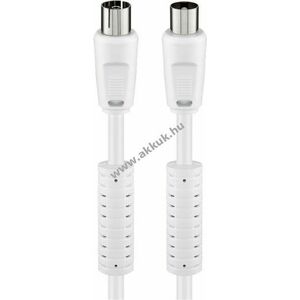 Goobay antennakábel ferritgyűrű 80dB dupla árnyékolás koax dugó > koax aljzat 7, 5m kép