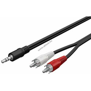 Goobay audio adapterkábel AUX 3, 5mm jack - 2x RCA (cinch) (sztereó) 20m kép