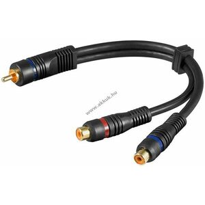 Goobay Audio Y-kábel adapter RCA (cinch) dugó > 2x RCA (cinch) aljzat (bal/jobb) 0, 2m kép