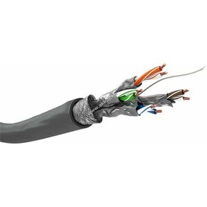 Goobay CAT6 S/FTP PiMF hálózati kábel 100m AWG23/1 CU LSZH szürke kép