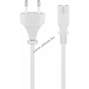 Goobay hálózati kábel Eurostecker C (CEE 7/16) C7 1, 5m 2x0, 75mm² fehér max.2, 5A kép