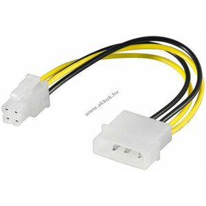 Goobay tápkábel adapter 5, 25col Molex LP4 > ATX12 P4 4-Pin 0, 16m kép