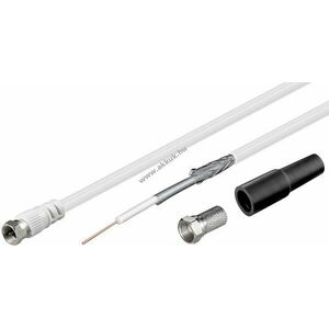Goobay koaxiális antennakábel szett 10m LNB-csatlakozáshoz 100dB dupla árnyékolás F-csatlakozóval kép