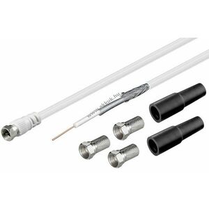 Goobay 100dB koax antennakábel készlet dupla árnyékolású LNB F-csatlakozó 20m kép