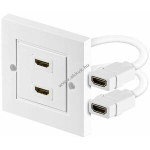 Goobay HDMI fali aljzat 2x HDMI (Typ A) beépíthető 68mm kép