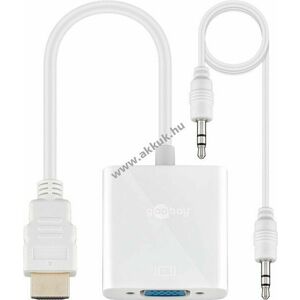Goobay HDMI (A típus) dugó > VGA 15 pólusú aljzat adapter fehér kép