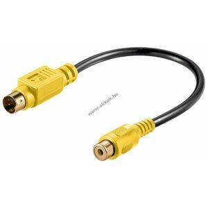 Goobay S-Video Composite adapterkábel Mini-DIN 4-pólusú RCA aljzat 0, 2m - A készlet erejéig kép