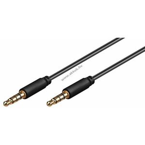 Goobay AUX audio kábel 3, 5mm 4-pol. sztereó CU jack-jack 0, 5m slim kép