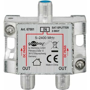 Goobay SAT elosztó 2 csatornás 5 MHz - 2400 MHz kép