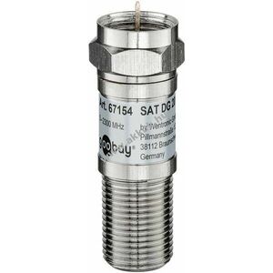 Goobay SAT csillapító 20dB F-dugó > F-aljzat 5MHz-2300MHz 75Ohm DC-átvezetés kép