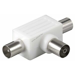 Goobay koax T-adapter dupla koax dugó > koax aljzat műanyag kép