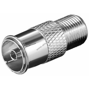 Goobay F-adapter F-aljzat > koaxiális aljzat adapterdugó réz-cink ötvözet kép