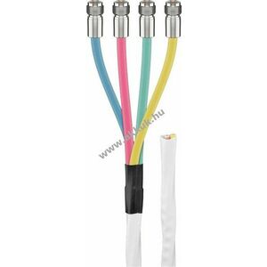 Goobay Quattro koaxiális antennakábel készlet 80dB dupla árnyékolás CCS 10m 4x F-csatlakozó kép