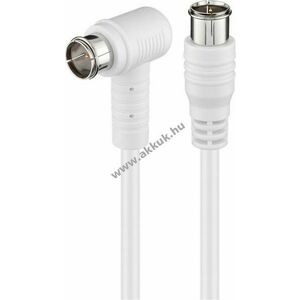 Goobay SAT-antennakábel 80dB dupla árnyékolás f-csatlakozó (Quick) - f-csatlakozó (Quick) 90° 1, 5m kép