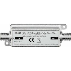 Goobay LTE/4G szűrő F-aljzat F-aljzat DVB-T/DVB-T2 HD kép
