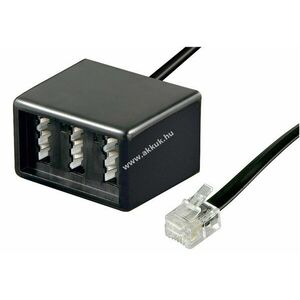 Goobay TAE adapter 3x TAE (N/F/F) aljzat RJ11/RJ14 (6P4C) kép