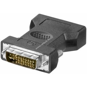 Goobay analóg DVI-I Dual-Link (24+5 tű) dugó > VGA 15-tű aljzat adapter aranyozott érintkezők kép