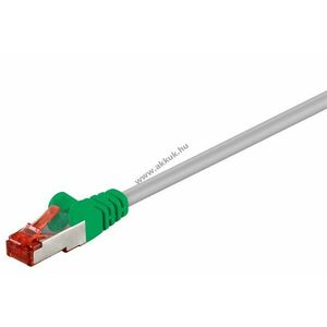 Goobay CAT6 Crossover patchkábel S/FTP (PiMF) 1m szürke/zöld CU LSZH kép
