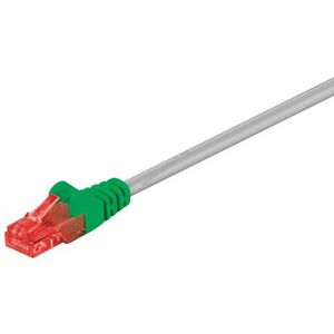 Goobay CAT6 Crossover U/UTP patch kábel 2m CCA szürke/zöld RJ45 kép