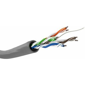 Goobay CAT5e U/UTP hálózati kábel CCA AWG24/1 solid PVC 100m szürke kép