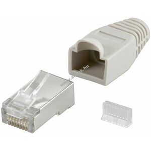 Goobay RJ45 dugó CAT5e STP árnyékolt kábeltörésgátló 6, 4mm befűzősegéd szürke kép