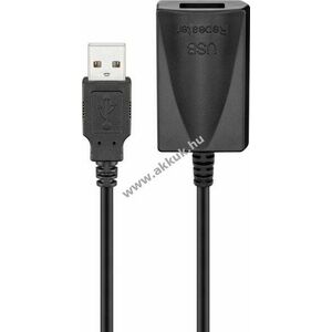 Goobay aktív USB2.0 hosszabbító 5m fekete 480Mbit/s 0, 5A 2, 5W kép