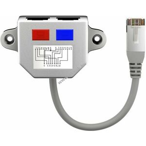 Goobay LAN Y-adapter 1xRJ45 dugó 2xRJ45 aljzat CAT5 FTP 10/100MBit kép