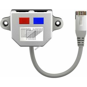 Goobay RJ45 Y-adapter 11 1x8 tűs - 2x8 tűs FTP PoE+ 15cm kép