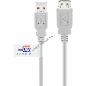 Goobay USB-A hosszabbító 5m szürke USB2.0 480Mbit/s 0, 5A 2, 5W tanúsított kép