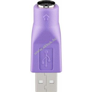 Goobay USB-A-PS/2 adapter 0, 5W 0, 1A USB-A dugó > Mini-DIN-6 aljzat (PS/2) lila kép