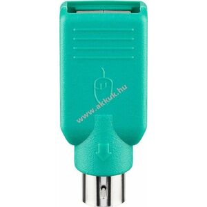 Goobay USB-A aljzat - Mini-DIN-6 (PS/2) dugó adapter 0, 5W 0, 1A zöld kép