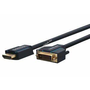 Clicktronic DVI-D-HDMI adapterkábel Premium 1x DVI-D Dual-Link (24+1) 1x HDMI 7, 5m WQXGA@60Hz kép