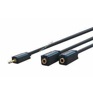 Clicktronic 3, 5mm AUX Y-adapterkábel sztereó 1x dugó 2x aljzat 0, 1m OFC kép