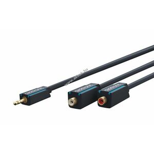 Clicktronic sztereó jack 3, 5mm AUX-RCA (Cinch) adapterkábel 1db 3, 5mm 2db RCA (Cinch) 0, 1m OFC kép