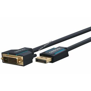 Clicktronic aktív DisplayPort-DVI-D adapterkábel 2m Full HD 1080p 60Hz kép