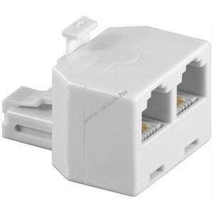 Goobay ISDN T-adapter RJ11/RJ14 dugó (6P4C) > 2x RJ11/RJ14 aljzat (6P4C) fehér kép