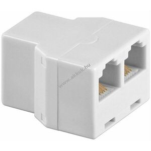 Goobay ISDN T-adapter RJ12 aljzat (6P6C) > 2x RJ12/RJ225 aljzat (6P6C) fehér kép