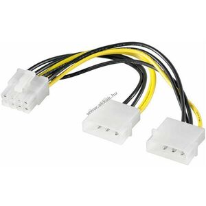 Goobay PCI-E tápkábel adapter 2x HDD/5, 25col (4-tűs) > PCI-E 8-tűs 0, 15m kép