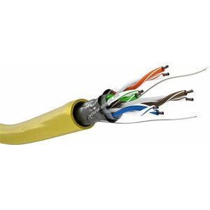 Goobay CAT5e F/UTP hálózati kábel 100m sárga CCA AWG26/7 szálas PVC kép