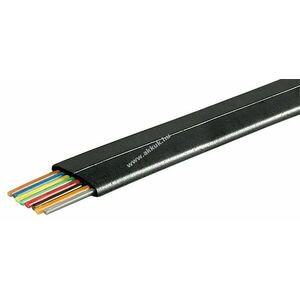 Goobay 8-eres lapos telefonkábel 100m AWG28 CCA (rézzel bevont alumínium) fekete 2, 4x8, 8mm kép
