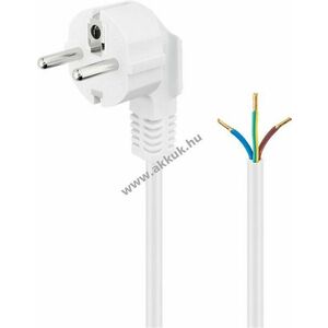 Goobay védőérintkezős kábel 5m fehér 3*1mm² szögletes dugó 90° Hybrid Typ E/F CEE7/7 kép