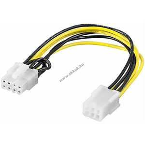 Goobay PCI-E/PCI Express tápkábel adapter 6 tűs aljzat > 8 tűs PCIe dugó 0, 21m kép