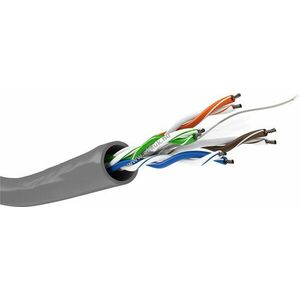 Goobay CAT6 U/UTP hálózati kábel 100m szürke CCA AWG24/7 (sodrott) kép