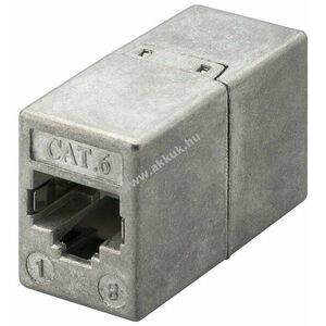 Goobay RJ45 moduláris összekötő CAT6 teljes fém ház 2x RJ45 aljzat (8P8C) kép